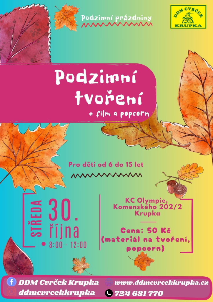 Podzimní tvoření + film a popcorn