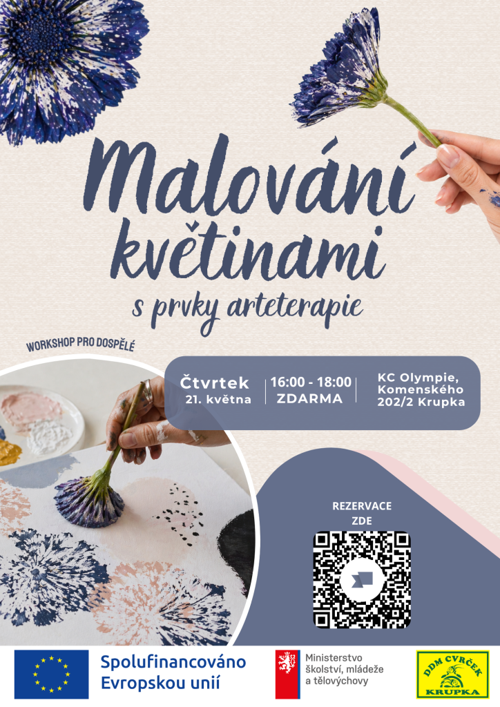 Malování květinami s prvky arteterapie