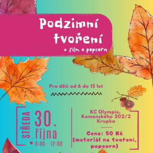 Podzimní tvoření + film a popcorn