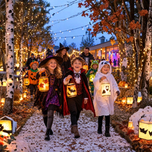 Halloweenský lampiónový průvod - strašidelné řádění